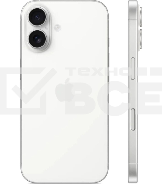 Смартфон Apple iPhone 16, 8/128Gb, белый