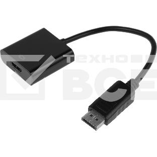 Кабель-переходник аудио-видео Premier H105 DisplayPort (m)/HDMI (f) 0.15м. черный (A3378)