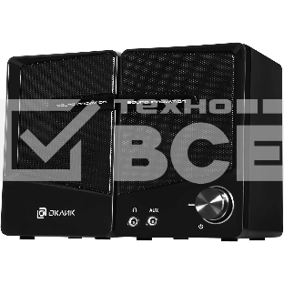 Колонки Oklick OK-126 2.0 черный 6Вт