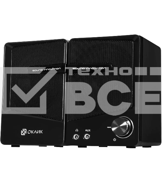 Колонки Oklick OK-126 2.0 черный 6Вт