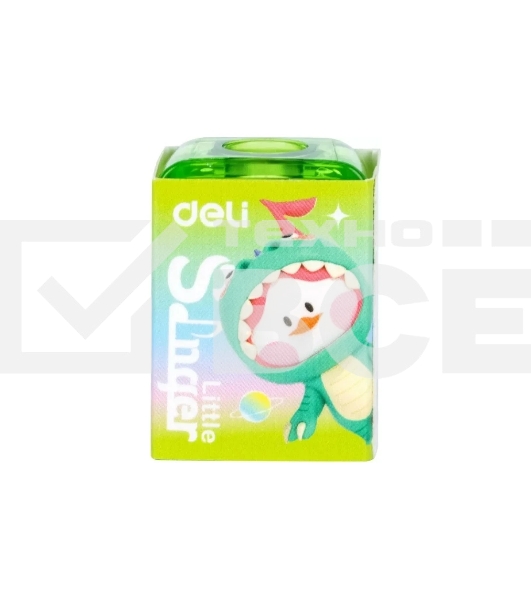 Точилка для карандашей ручная Deli EH552 Little Singer 1 отверстие пластик ассорти коробка