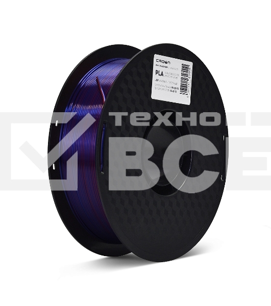 Филамент Crown Micro CM-FILPLASD010RP PLA Silk двойной 1.75 1кг красный-пурпурный