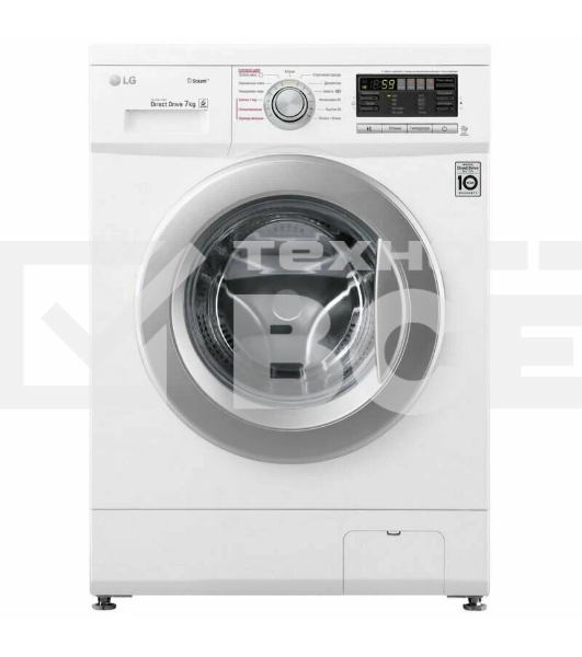 Стиральная машина LG F1296HDS1 белый, загрузка фронтальная 7 кг, 1200 об/мин., класс: А