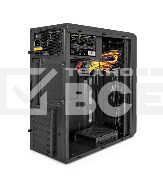 Компьютерный корпус Miditower ExeGate XP-332UC-UNS500 (ATX, БП UNS500 с вент. 12см, 2хUSB 3.0/1хTypeC, аудио, черный)