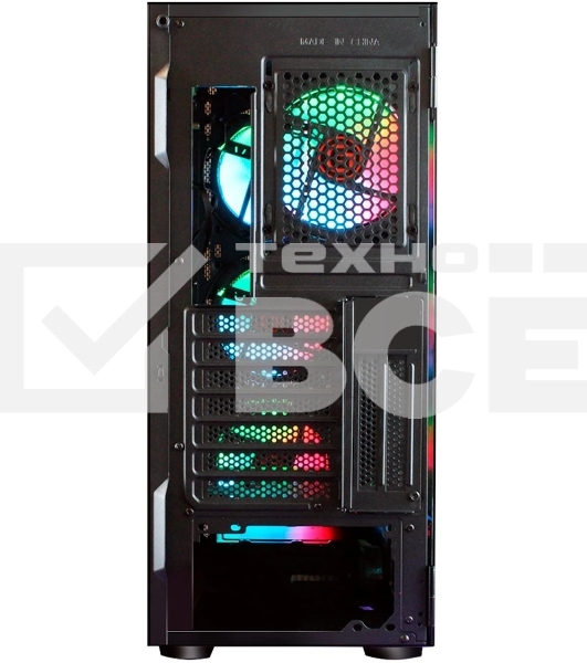 Компьютерный корпус Ginzzu GL300 FAN 12CM RGb*4 USB 3.0 Window