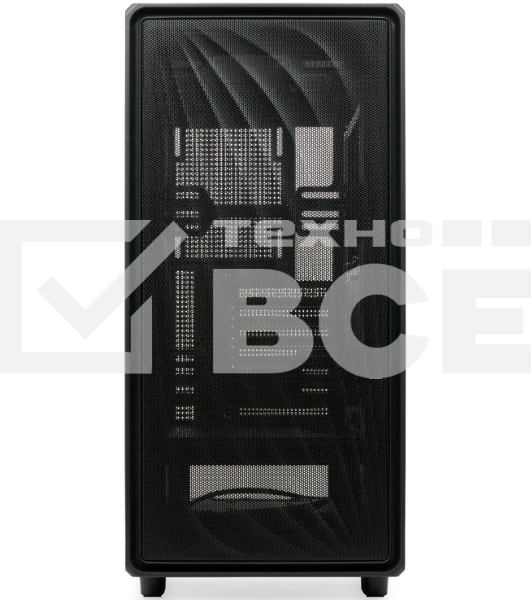 Компьютерный корпус без блока питания HSPD M510, Mesh Mid Tower, черный, TG, 0.5 SPCC, no fans ATX, mATX, mITX 180/280/160мм 1x2.5', 1x3.5', 7xPCI 1xUSB-A 3.0, 1xUSB-A 1.0 517x277x418мм