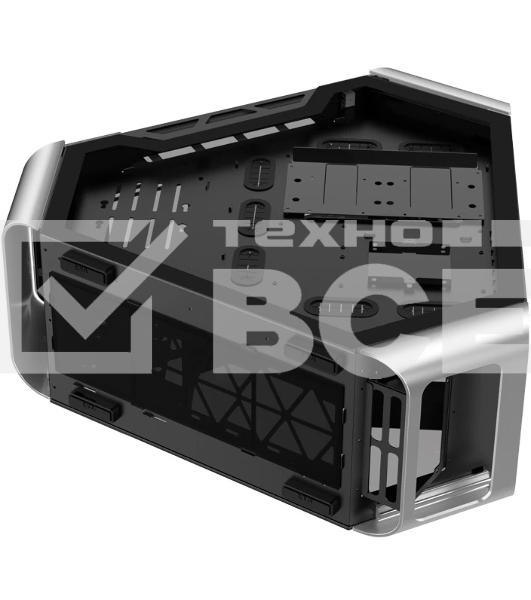 Компьютерный корпус JONSBO TR03-G Silver без БП, боковая панель из закаленного стекла, mini-ITX, micro-ATX, ATX, серебристый