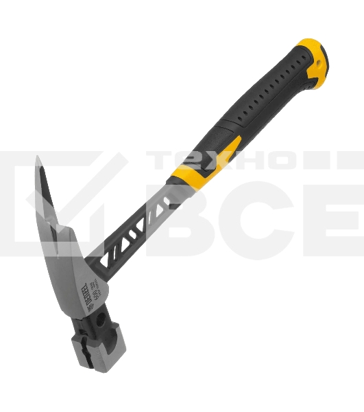 Молоток кровельщика Denzel 600 г, цельнокованый, боек с магнитом, двухкомп. обрезин. рук-ка