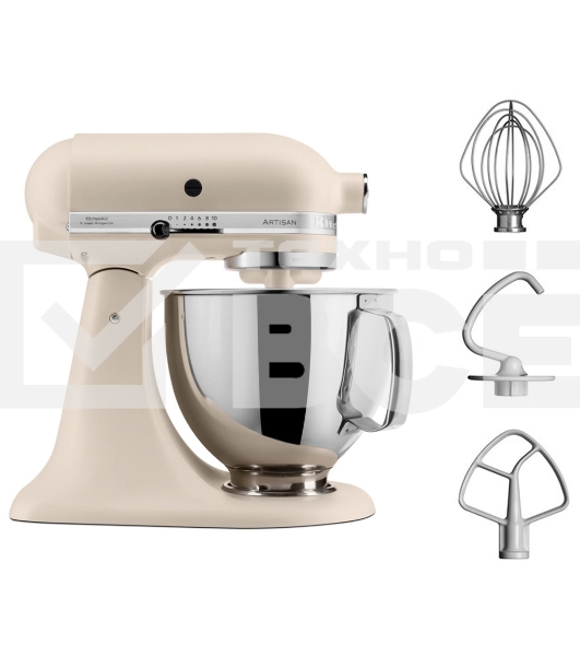 Настольный миксер с откидным блоком KitchenAid 5KSM125EMH Artisan 4.8 л, кремовый