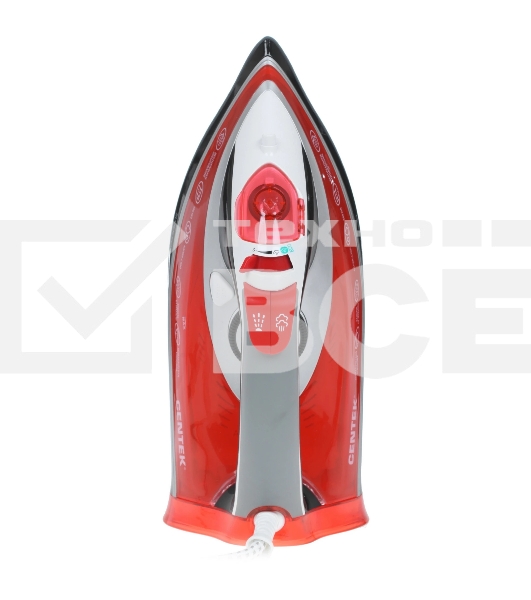 Утюг Centek CT-2346 красный/черный/белый, 3000 Вт, 45 г/мин, 190 г/мин, 380 мл
