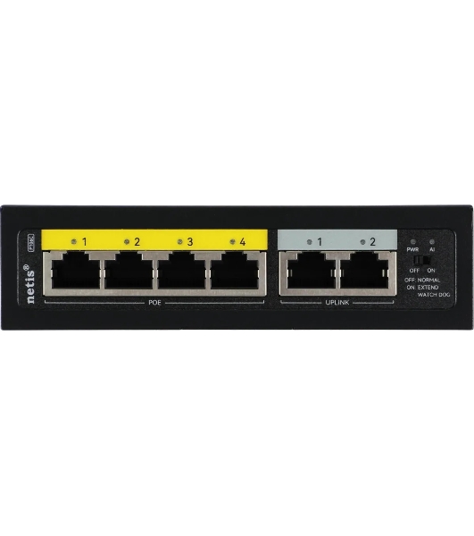 Коммутатор 6PORT NETIS P106C 10/100M 4POE