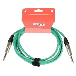Кабель гитарный FORCE FGC-09/3 GR1/4' TS Jack - 1/4' TS Jack, высококачественный, малошумящий с проводниками из безкислородной меди OFC, диаметр 6 мм, профессиональные металлические разъемы, длина 3 м, цвет зеленый, фото3