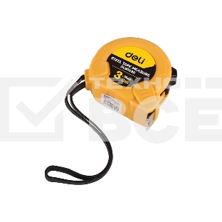 Рулетка Deli DL9003B 3м*16мм Метрическая. Корпус ударопрочный.