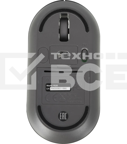 Мышь беспроводная A4Tech Fstyler FG20S серый, 2000 dpi, радиоканал, USB, кнопки - 3