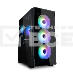 Компьютерный корпус MidiTower Zalman I3 NEO TG Black (ATX, front mesh, TG window, USB2.0 x1, USB3.0x2, 4x120mm RGB fan, без БП) (I3 NEO TG Black), фото 1