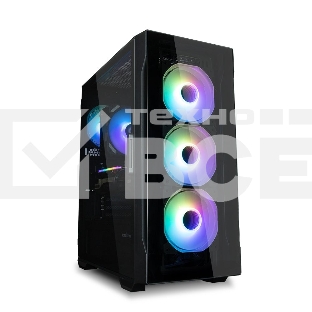 Компьютерный корпус MidiTower Zalman I3 NEO TG Black (ATX, front mesh, TG window, USB2.0 x1, USB3.0x2, 4x120mm RGB fan, без БП) (I3 NEO TG Black)