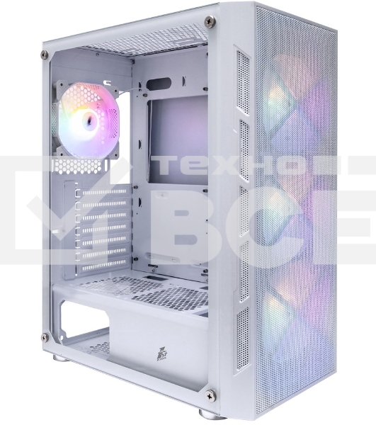 Компьютерный корпус 1STPLAYER FIREBASE XP White / ATX / 4x120mm LED fans / XP-WH-4F1-W