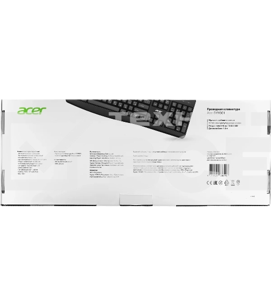 Клавиатура Acer OKW301 (ZL.KBDCC.01A) проводная, USB, черный