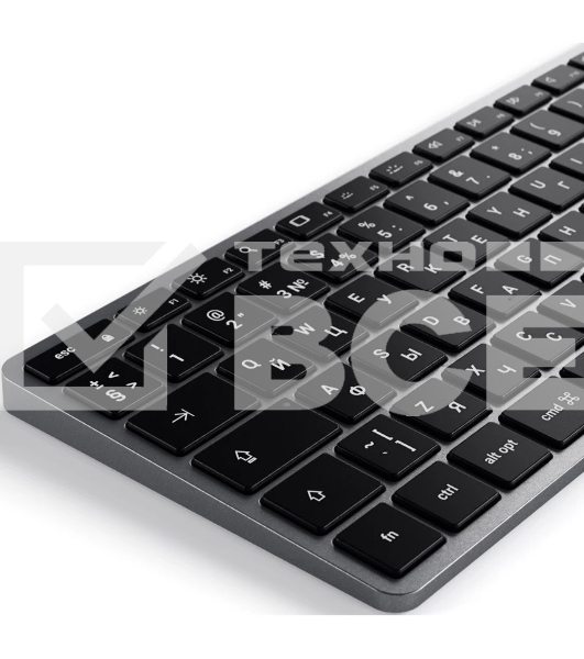 Клавиатура беспроводная Satechi Slim X2 Bluetooth Backlit Keyboard, Bluetooth, Серый ST-BTSX2M-RU