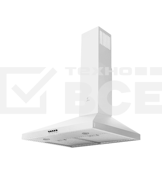 Вытяжка кухонная купольная LEX BRIZ 600 WHITE кнопочное управление