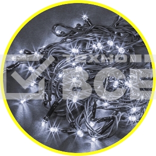 Гирлянда Navigator NGF-S01-100CW-5-6.5m-230-C8-G-IP20