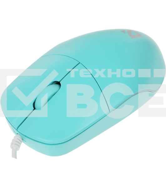 Мышь проводная Defender Azora MB-241 голубой, 1200 dpi, USB, кнопки - 3