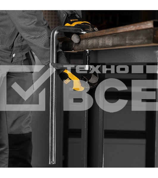 Струбцина Denzel F-образная, 100x400 мм, кованая