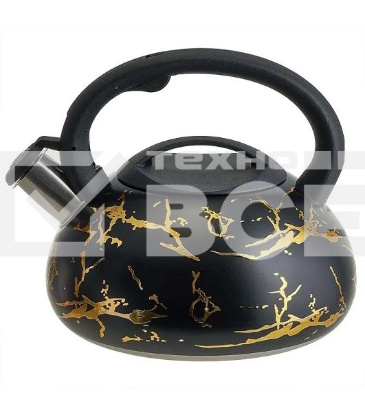 Чайник для плиты ALPENKOK AK-538 из нерж.стали 3л,со свистком,индукционное дно