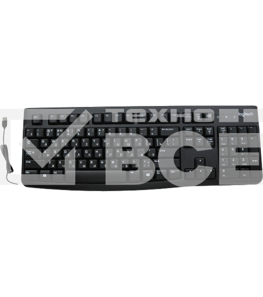 Клавиатура проводная Logitech K120 for business, USB черный (неоригинальная гравировка)
