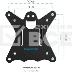 Кронштейн для монитора Kromax CASPER-507 черный 4 шт/уп. 10'-34', max 10 кг, 6 ст св., нак. ±80°, пов. 360°, max VESA 100x100 мм., фото4