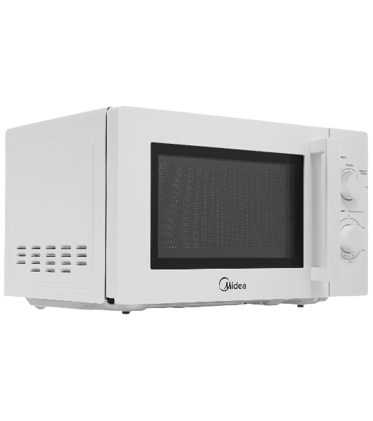 Микроволновая печь Midea MM720CY6-W белый, 20 л, 700 Вт, переключатели - поворотный механизм