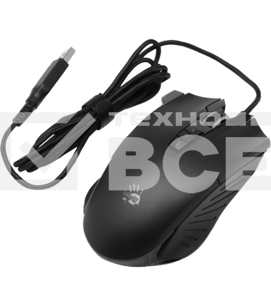 Мышь проводная A4Tech Bloody V9M черный, 4000 dpi, USB, кнопки - 9