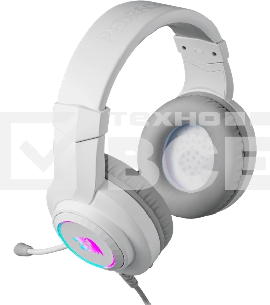 Гарнитура Redragon Hylas белая, проводная, USB / 2 x mini jack 3.5 мм, подсветка
