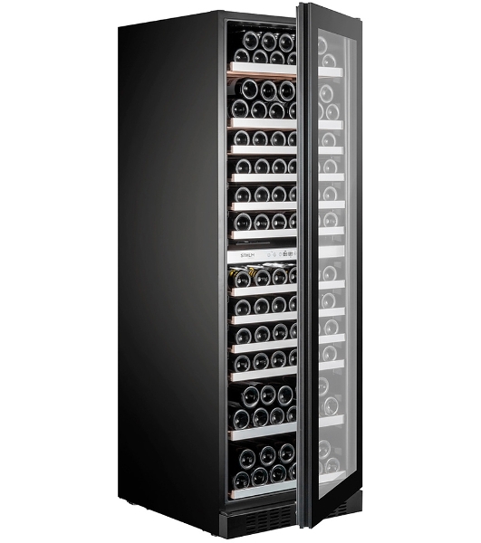 Винный шкаф Temptech ST180DRB-24 черный, 418 л, 2 отсека, 159 бут., класс G