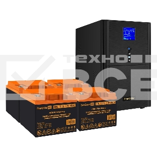 Комплект ИБП EX295991RUS + батарея 45Aч EX285666RUS 4шт (инвертор, синус, для котла) ExeGate SineTower SZ-5000.LCD.AVR.2SH.1C13.T.RJ.USB <5000VA/4000W, чистый синусоида, LCD дисплей, AVR, 2*Schuko+1*C13+клеммы, RJ45/11, USB, линейно-интерактивный, Black> 