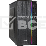 Компьютерный корпус Minitower ExeGate mEVO-9302-NPX400 (mATX, БП 400NPX с вент. 12см, 2*USB+1*USB3.0, HD аудио, черный, с RGB подсветкой), фото 1