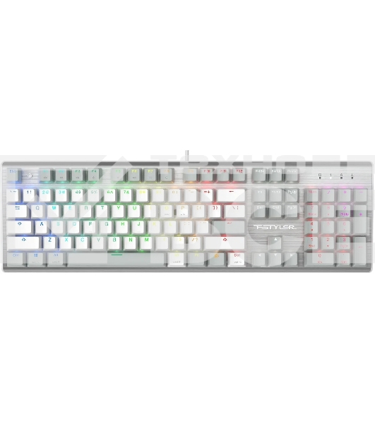 Клавиатура A4Tech Fstyler FS100 Neon проводная, USB, серый/белый