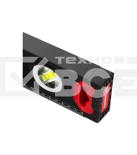 Уровень алюминиевый Matrix, усиленный, фрезерованный, 3 глазка, 2 комп. рукоятки, 800 мм