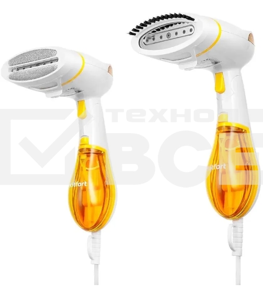 Отпариватель ручной Kitfort КТ-9191-1 1300Вт белый/желтый