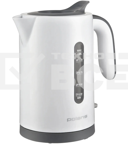 Чайник электрический Polaris PWK 1220C Water Way Pro 1.2л. 2200Вт белый корпус: пластик (PWK 1220C)