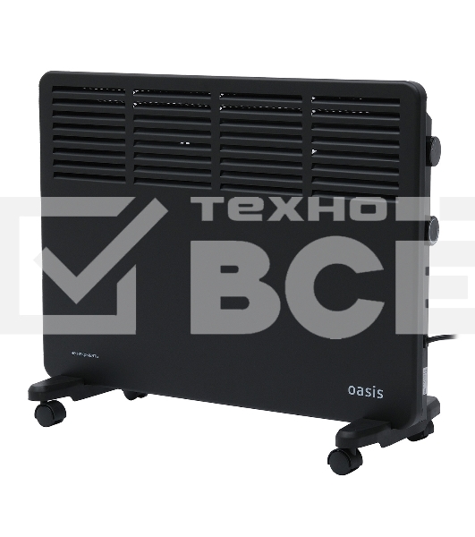 Конвектор Oasis KM-15B черный, 1500 Вт, 20 м2, термостат