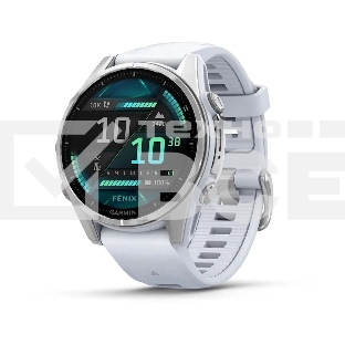 Смарт-часы Garmin Fenix 8 AMOLED серебристый, белый 43мм