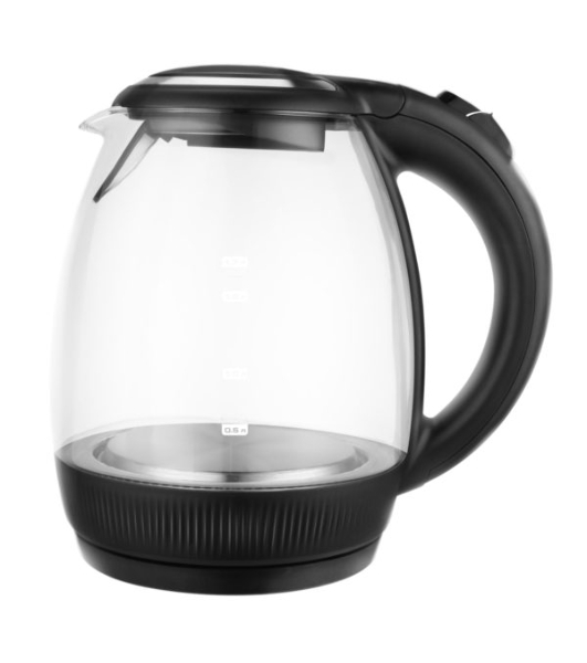 Чайник электрический Centek CT-0008 стекло, 2200 Вт, 1.7 л