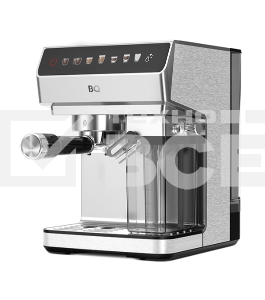 Кофеварка рожковая BQ CM7004 серебристый, исп. кофе - молотый, 1,6 л, 1450 Вт, 20 бар