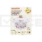 Кастрюля Appetite 1RD201М Roses с крышкой, эмалированная сталь, цилиндрическая 4 л, фото4