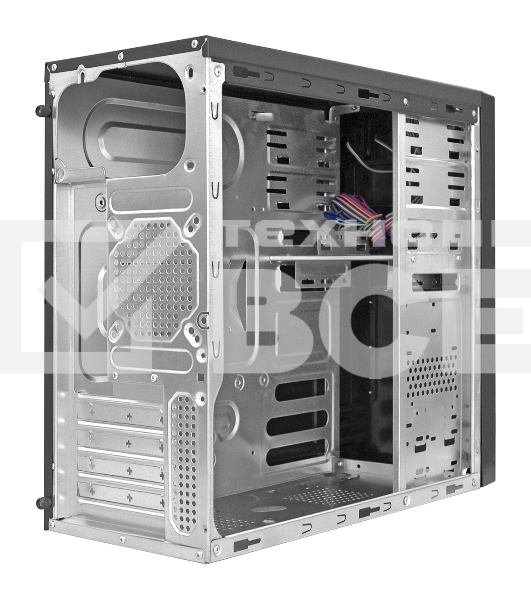 Компьютерный корпус Minitower ExeGate MA-372UX Black, mATX <UN450, 120mm> 2*USB+2*USB3.0, Audio
