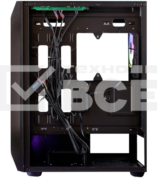 Компьютерный корпус Ginzzu GL300 FAN 12CM RGb*4 USB 3.0 Window