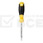 Отвертка шлицевая Deli DL6351001 5х100мм Материал: CR-V. Двухкомпонентная ручка. Хромированная, фото2