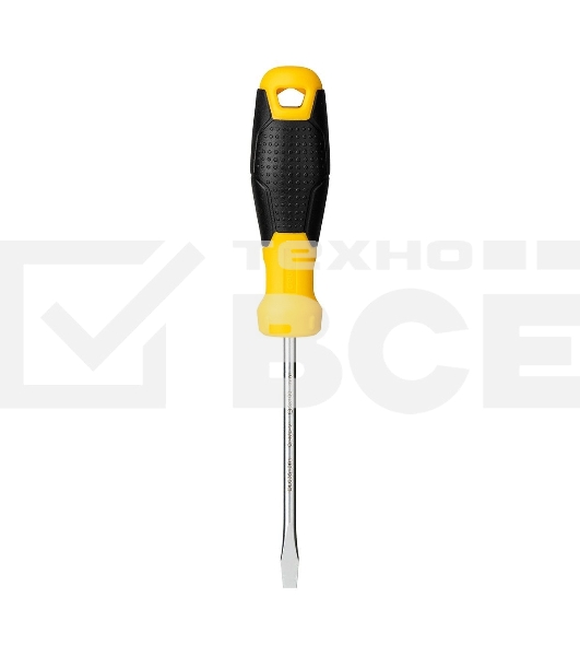 Отвертка шлицевая Deli DL6351001 5х100мм Материал: CR-V. Двухкомпонентная ручка. Хромированная