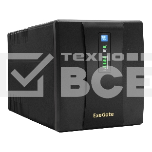 Источник бесперебойного питания ExeGate EP285507RUS SpecialPro UNB-1600.LED.AVR.EURO.RJ.USB 1600VA/950W, LED, AVR, 4 евророзетки, RJ45/11, USB, черный